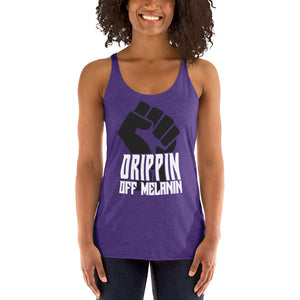 Drippin Off Melanin Women's Racerback Tank-Infinite Life Lived | Intelligent Wear