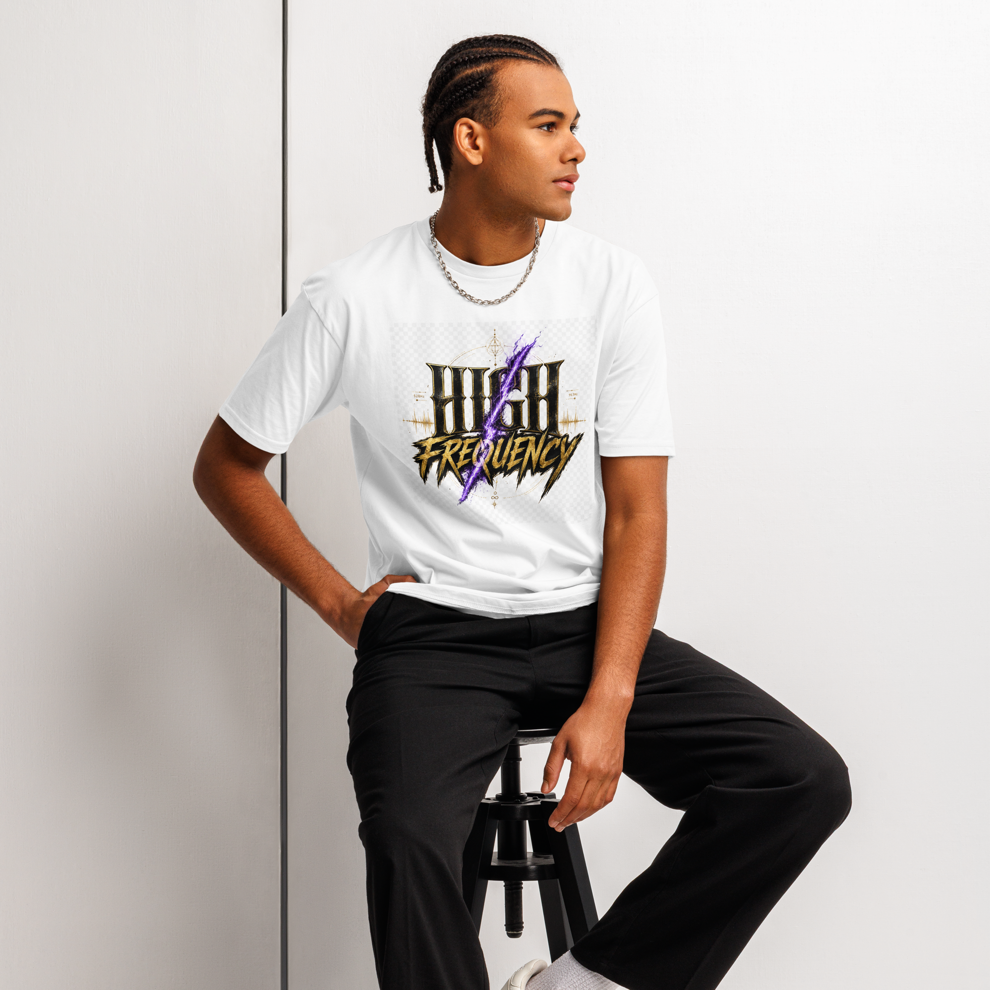 High Frequency Streetwear T Shirt | Urban Lightning Bolt Graphic Tee | Conscious Fashion | Infinite Life Lived Graphic Shirt