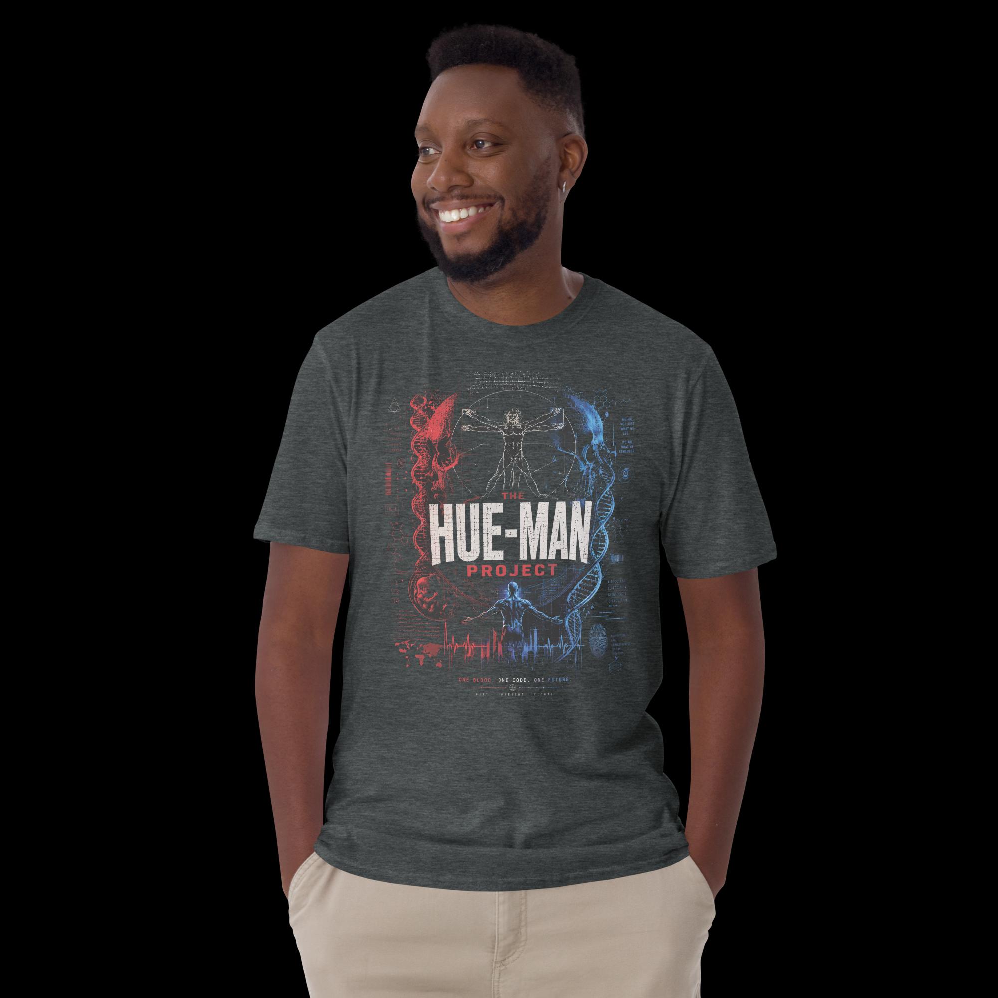 Hue-Man Project DNA Graphic T Shirt | Conscious Streetwear | Futuristic Human Evolution Tee - Image 5