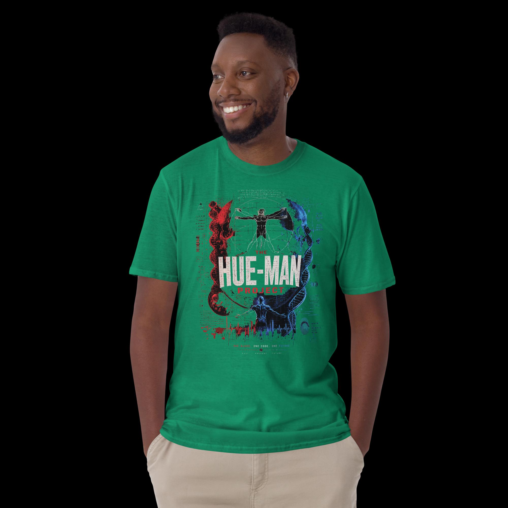 Hue-Man Project DNA Graphic T Shirt | Conscious Streetwear | Futuristic Human Evolution Tee - Image 2